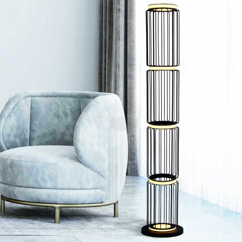 Kattamuri 117cm Black LED Arched Floor Lamp