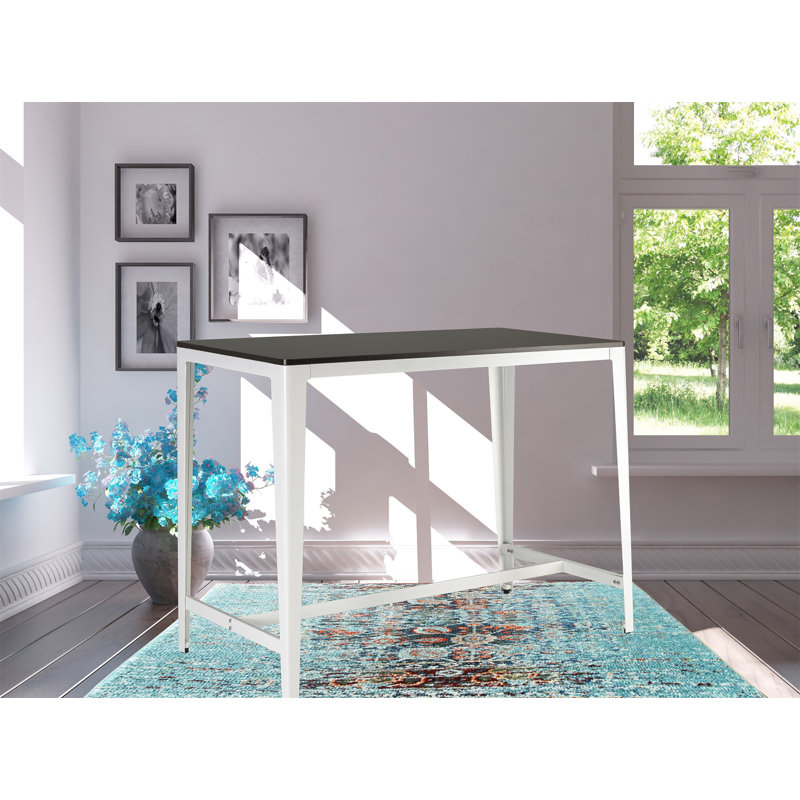 Table à hauteur de comptoir de style campagnard minimaliste en brun / blanc (seulement les tables, pas de chaises)