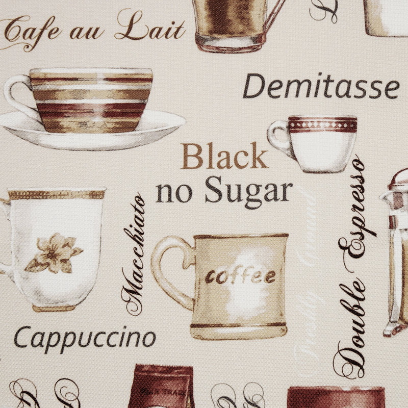 Debrah Coffee Shop Semi-Sheer Rod Pocket Kitchen Curtain Valance