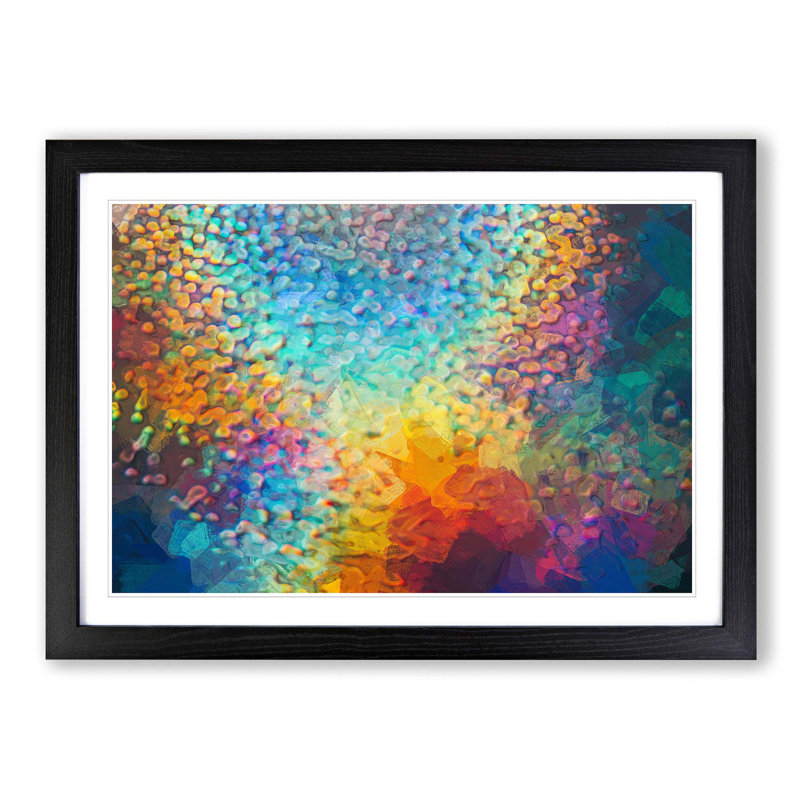 Mood of the Rainbow - Picture Frame Painting Print, 48cm H x 65cm W x 2cm D, Black Framed