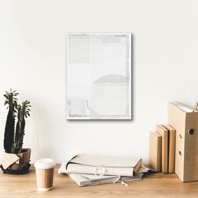  «White On White 3» par Cartissi, art mural sur toile, 12 po x 16 po