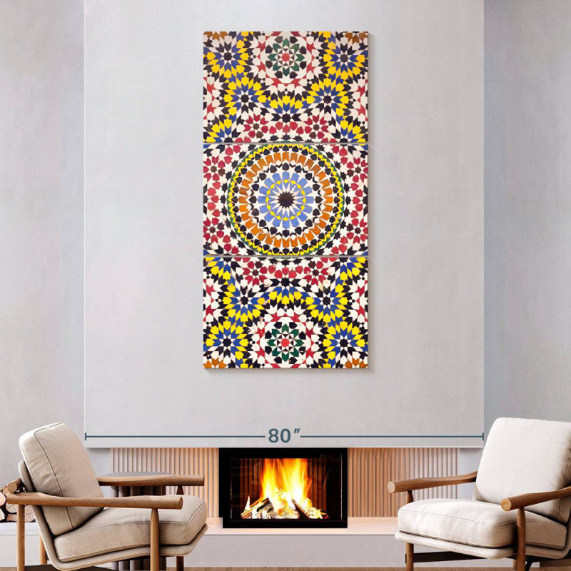 Zellige mosaïque, H 75 po x l 36 po