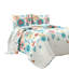 Ensemble de courtepointe réversible en microfibre bleue 3 pièces-69452040-82449850