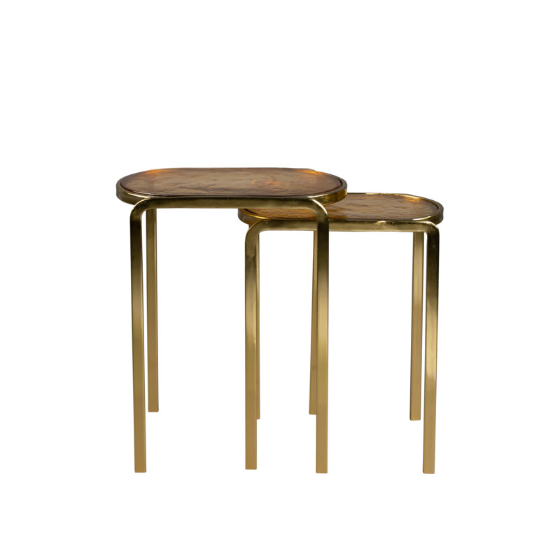 Bandu Glass Nesting End Table