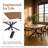 55.1" Brown Wood Grain Rectangular Dining Table With Black Metal Base For Kitchen, Dining Room, Living Room
