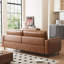 Canapé en cuir véritable 80,31 po - Canapé en cuir Mid-Century de luxe inégalé - L'incarnation de la détente et du design contemporain