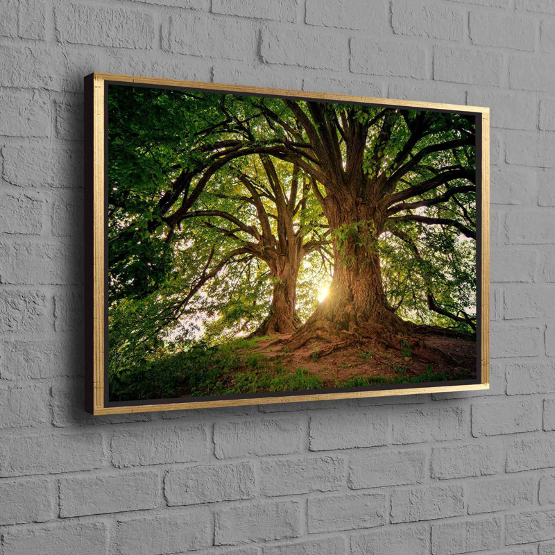 «Green Forest View», impression sur toile en coton avec impression de photo d'arbre tranquille pour une décoration intérieure parfaite