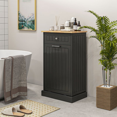 Poubelle escamotable en bois Lynnsay