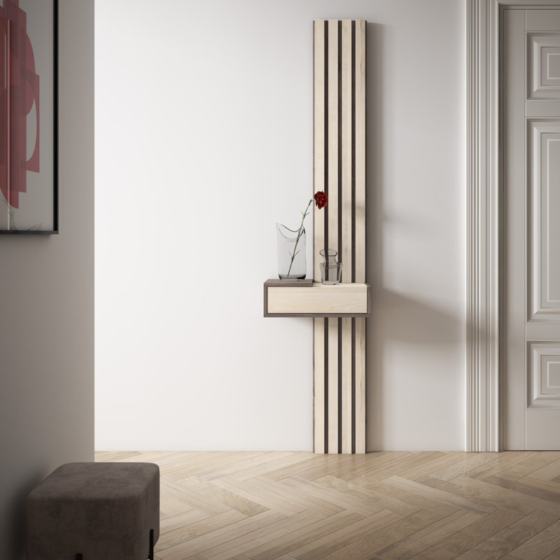 Myrone Floating Shelf, Grey Wood/Cream Wood