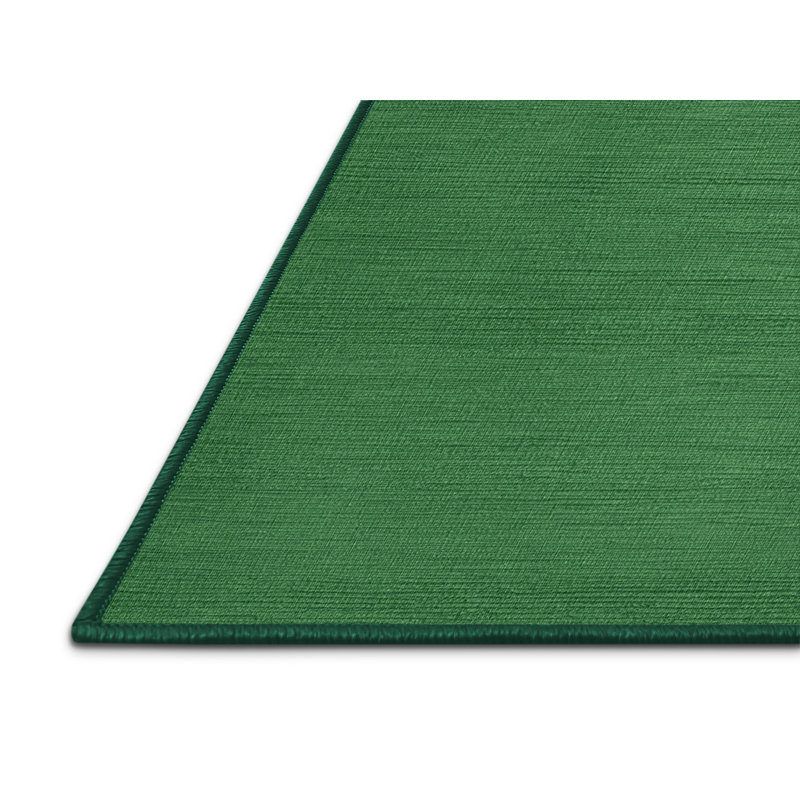 Machine Washable Solid Green Area Rug, Rectangle 2' x 3'