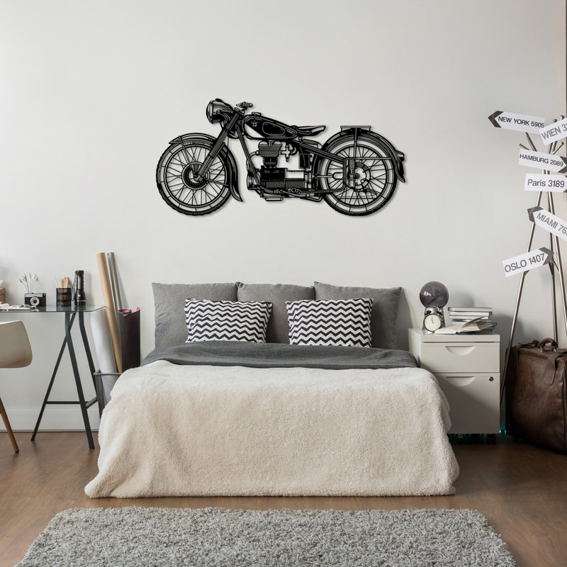Stylish Decorative Metal Wall Accessory, Black Finish, 39.4 x 18.9 inches | 100% Durable Metal, Thickness: 0.06 inches | Easy Wall Mount Design, Perfect for Home or Office Decor, Modern Aesthetic