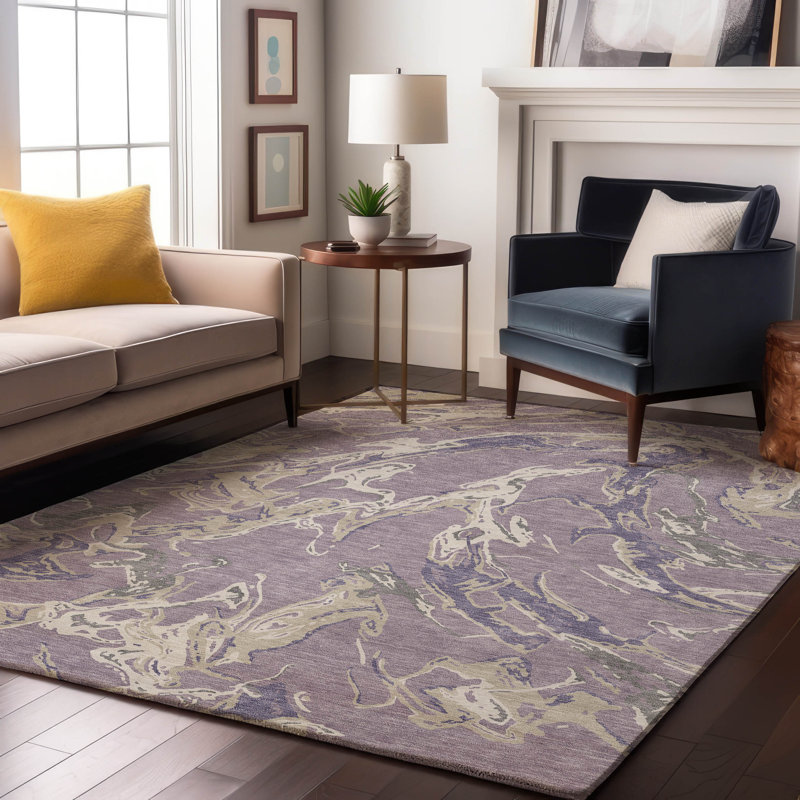 Premium Machine Washable Corum AMF1035 Abstract Rug, Rectangle 10' x 14'