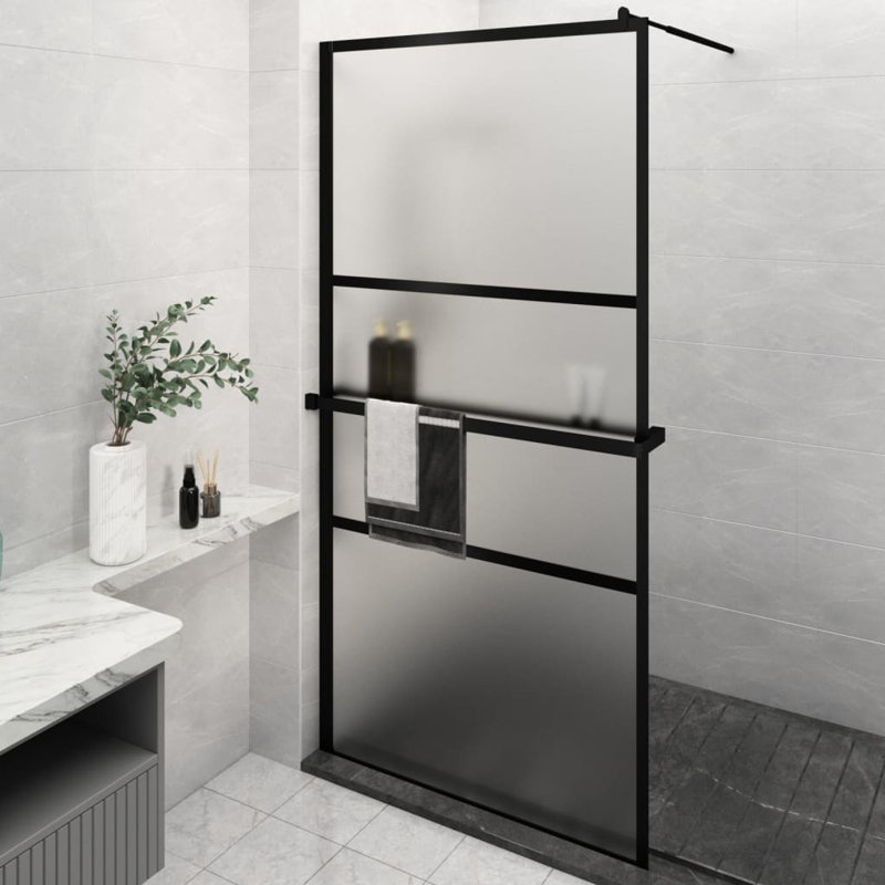 L 45,3 x H 76,8, 76.8" H x 45.3" W x 6.1" D, Noir, Frosted