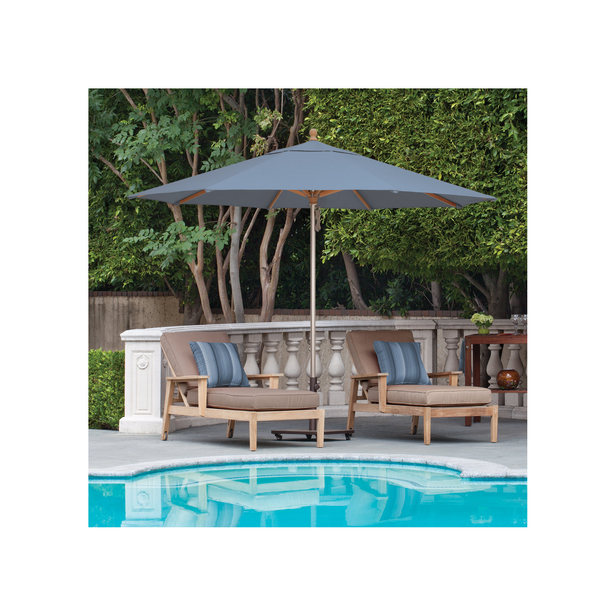 Darlington 132'' Outdoor Umbrella, Cast Ocean