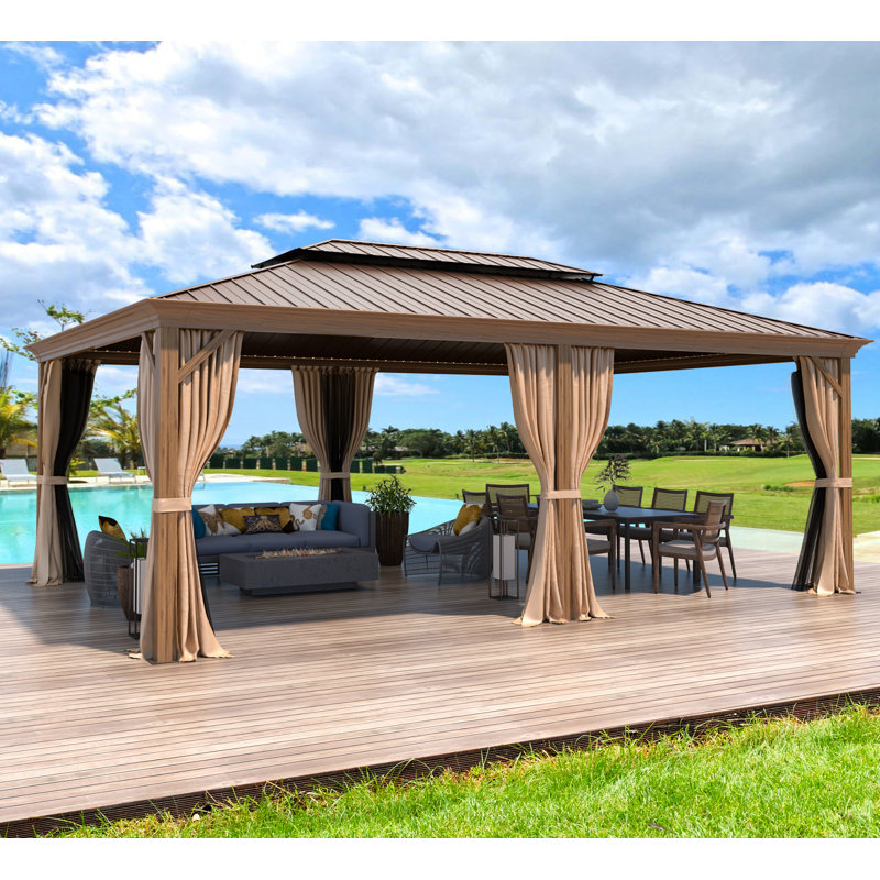  20 Ft. W x 14 Ft. D Aluminum Patio Gazebo