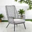 Méridienne de patio en acier durable, design gris moderne pour la maison et le jardin
