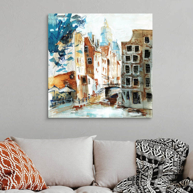 Amsterdam-Armbrug par Eleanor Doughty-reproduction d’art sur toile, H 36 po x l 36 po x P 1,25 po, Toile tendue
