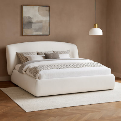 Sandro Burt Chenille Fabric Upholstered Bed