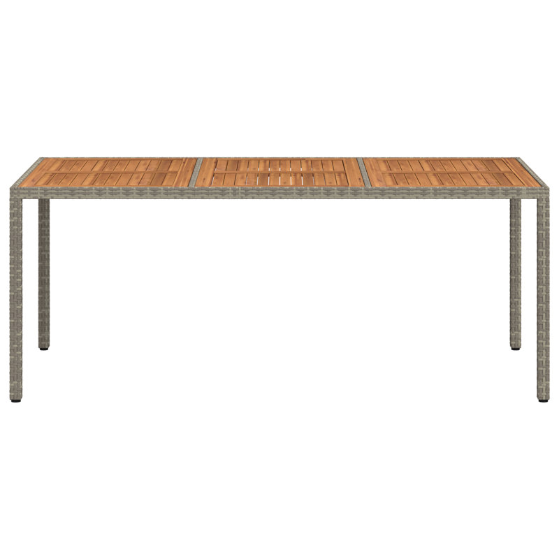 Oriska Rectangular Metal Outdoor Dining Table , cm W 90cm cm D, 75cm H x 190cm L x 90cm W
