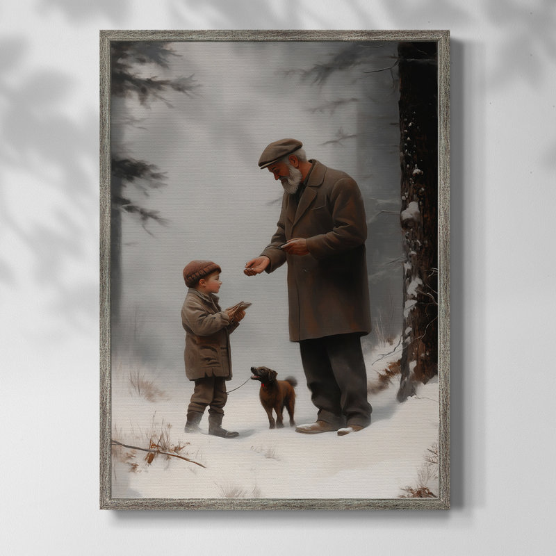 «Christmas Holiday Art», série 2-CD XXXI, reproduction encadrée - bois massif, H 11 po x l 9 po