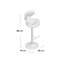 Sophie Swivel Upholstered and Faux Leather Adjustable Height Bar Stool-16074201