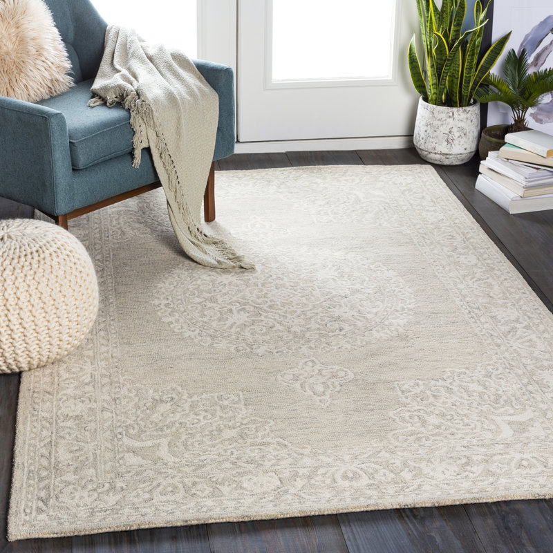 Tapis en laine touffeté à la main, Rectangle 6 pi x 9 pi