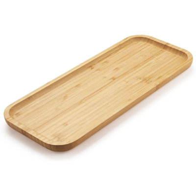 Bamboo Vanity Tray for Organizing and Decor Display, 14.2 x 6 x 0.8 inch