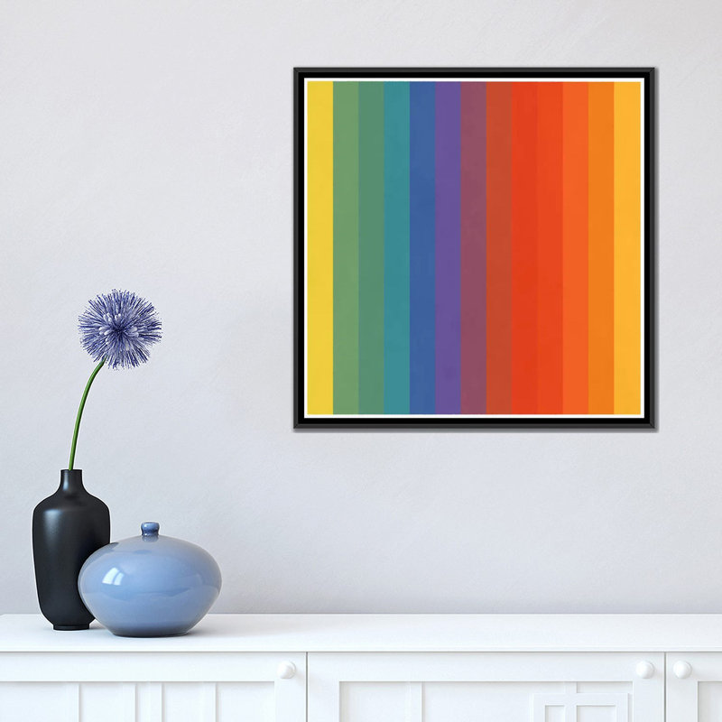 Albree Modern cPride Pattern, impression sur toile, H 12 po x l 12 po x P 0,75 po, Pas de tapis, Toile tendue