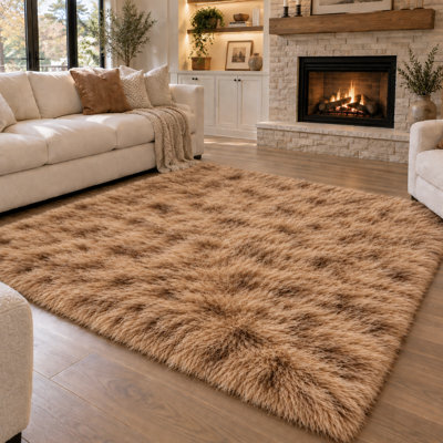 Tapis d'intérieur lavable Wickstrom Performance en fausse peau de mouton brun