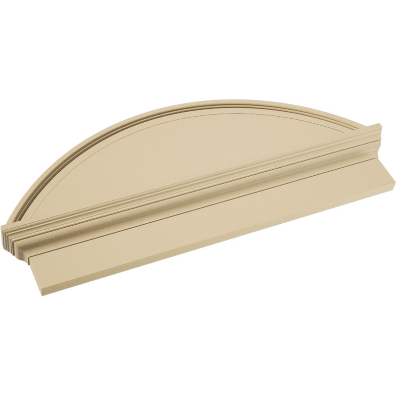 L 34 po x H 15-3 / 8 po x P 2-1 / 2 po à front arqué en uréthane lisse Signature, brun clair apprêté, Combinaison, Lisse