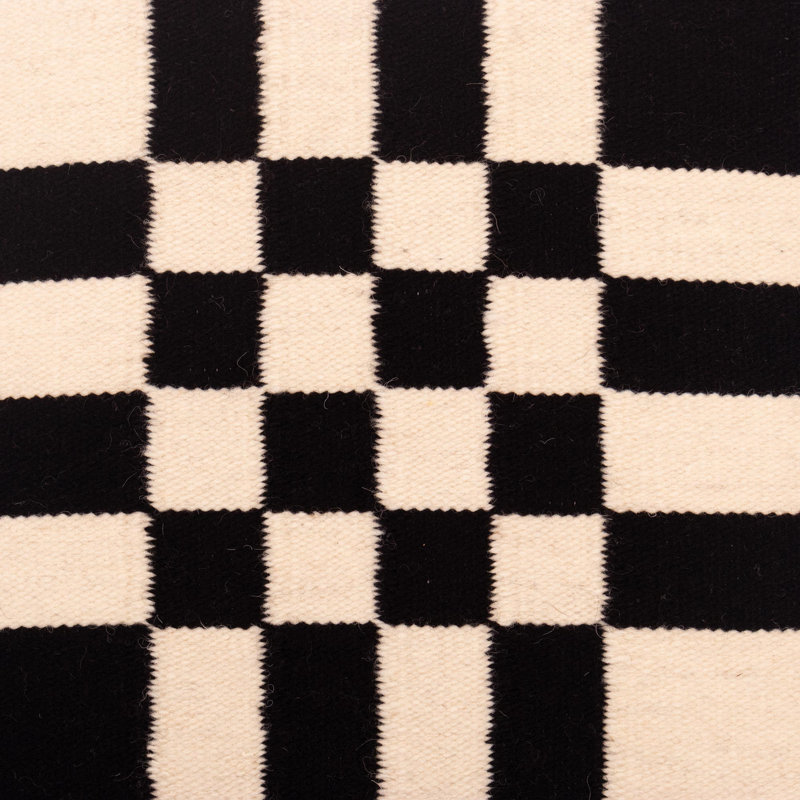 Checkered Cotton Throw Pillow