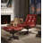Helga Upholstered Swivel Accent Chair with Ottoman-377991475