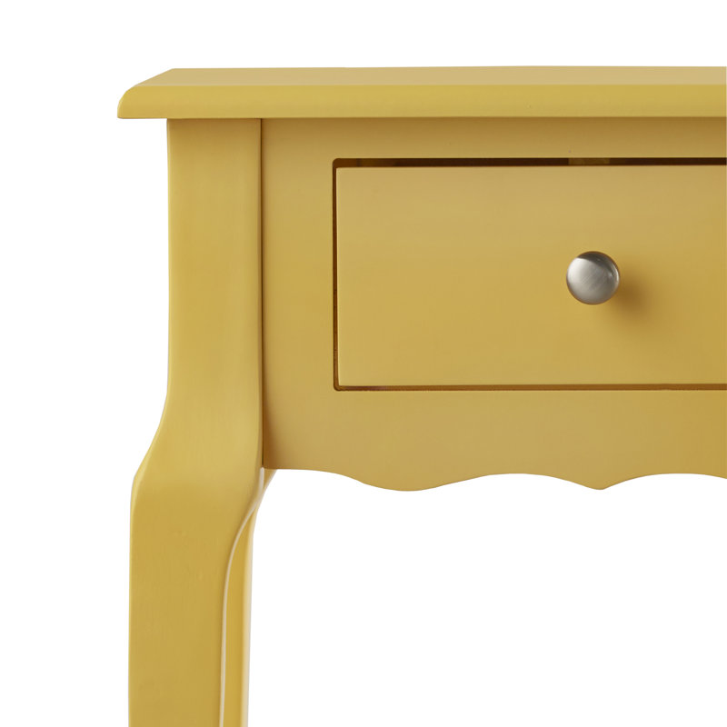 Hague End Table with Storage, Yellow