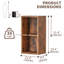 Étagère de rangement à 2 niveaux pour bibliothèque, bibliothèque ouverte de 23,7 po, unité de rangement pour bibliothèque au sol, rétro-920324268-949222641