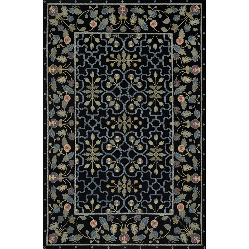Erika Wool Oriental Area Rug, Rectangle 5' x 7'