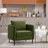 Shalon Velvet Upholstered Accent Chair with Cushion & Metal Legs-114549913
