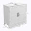 Meuble-lavabo de salle de bain, meuble-lavabo piédestal avec tablette réglable, blanc