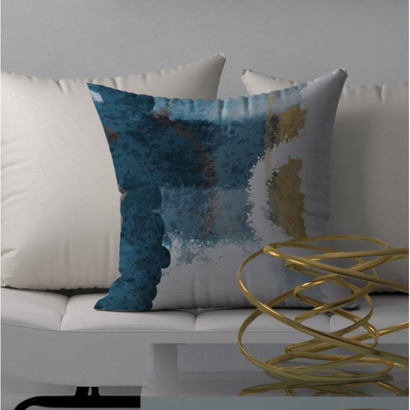 Housse de coussin décoratif carrée et insert, 18" x 18"