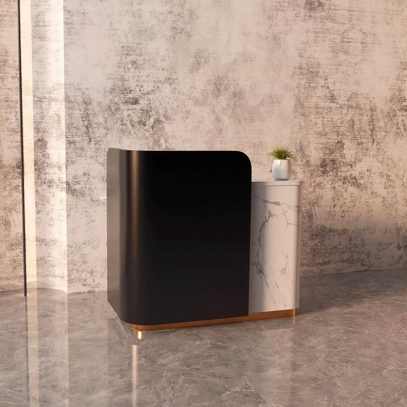 Modern Rectangular Manufactured Wood Reception Desk