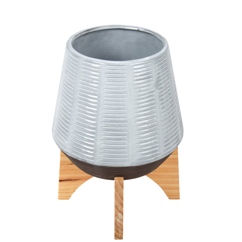 Pot de fleurs en céramique Moonya, H 7,75 po x l 5,75 po x P 5,75 po