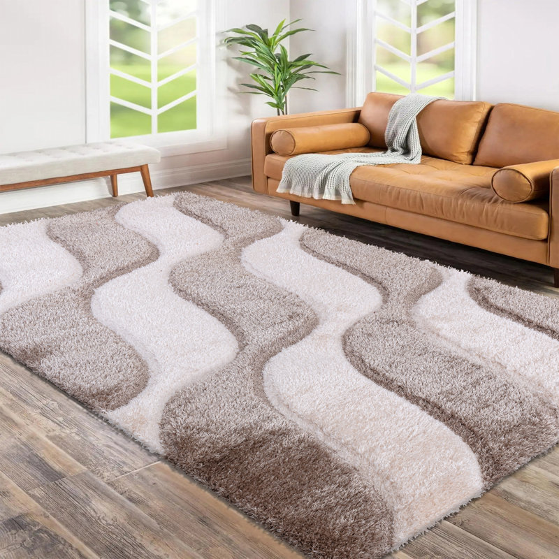 Casimira Geometric Shag Indoor / Outdoor Area Rug, Rectangle 80 x 150cm
