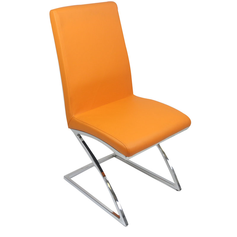 Chaise parsons rembourrée Hussain, Orange