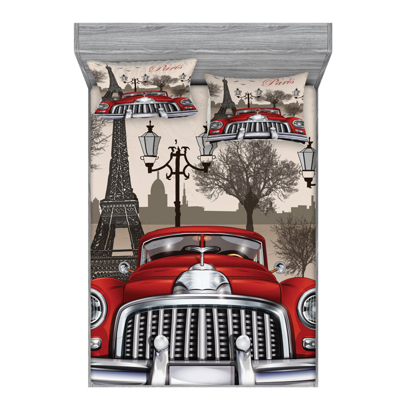 Microfiber Sheet Set, Queen Sheet Set with Fitted Sheet