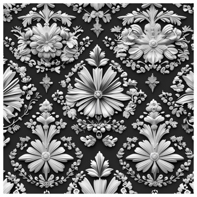 Édredon floral à motif damassé