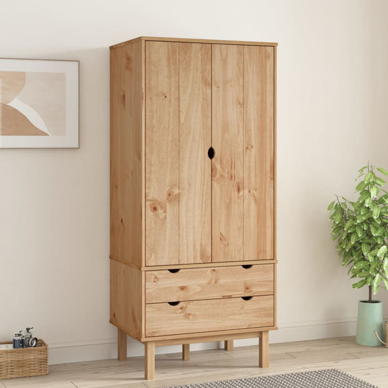 2 Door Wardrobe, Brown