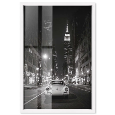 Décoration murale de voyage Good Old New York Shadowbox par Art Remedy, cadre blanc, 25 x 37