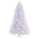 Crystal White Pine Artificial Christmas Tree with LED Multi Colored Lights with Stand