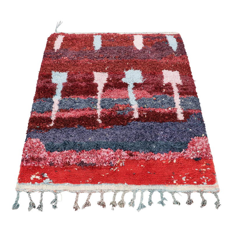 Wool Area Rug in Red