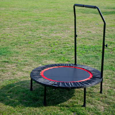 Mini trampoline d'exercice 40 pouces pour adultes ou enfants Trampoline de remise en forme d'intérieur avec coussin de sécurité Capacité de charge de 300 lb