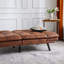 Canapé-lit futon en cuir pleine grandeur Besharat-1030284122